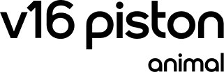 v16 piston animal logo